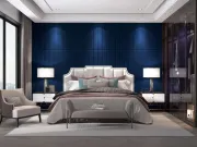 Samoljepljiva 3D dekoracija za zid u plavom baršunu